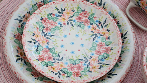 Fairy Meadow Dessert Plate Polish Pottery