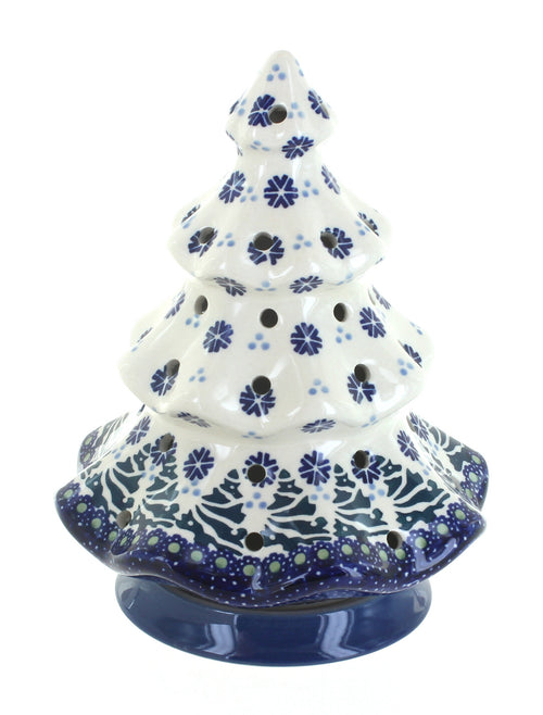 Polish Pottery Festive Fir Tree Luminary