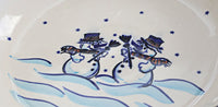 Frosty Friend Deep Bowl with Handles Polish Pottery