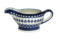 Flowering Peacock Gravy Boat Polish Pottery