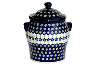 Flowering Peacock Large Canister Polish Pottery