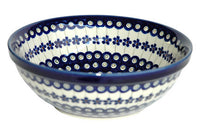 Flowering Peacock Large Serving Bowl Polish Pottery