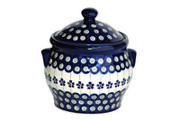 Flowering Peacock Medium Canister Polish Pottery