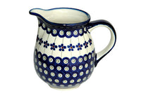 Flowering Peacock Small Pitcher Polish Pottery