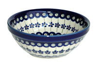 Flowering Peacock Small Serving Bowl Polish Pottery