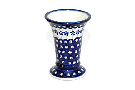 Flowering Peacock Small Vase Polish Pottery