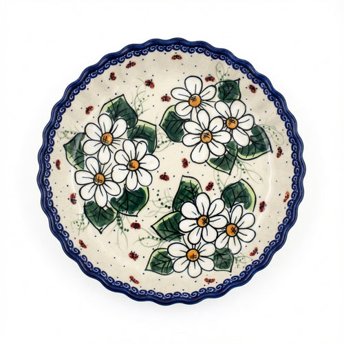 Polish Pottery Ladybug Pie Plate