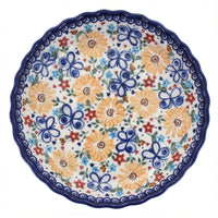 Polish Pottery Overhead Shot Butterfly Pie Plate
