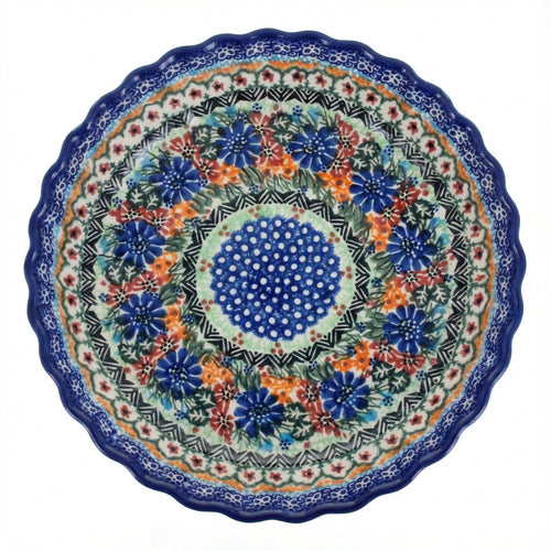 Polish Pottery Overhead Shot Ashley Pie Plate