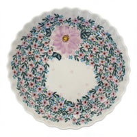 Polish Pottery Overhead Shot Lilac Garden Pie Plate