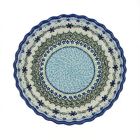 Polish Pottery Overhead Shot Winter Celebration Pie Plate