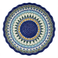 Polish Pottery Overhead Shot Holiday Pine Pie Plate