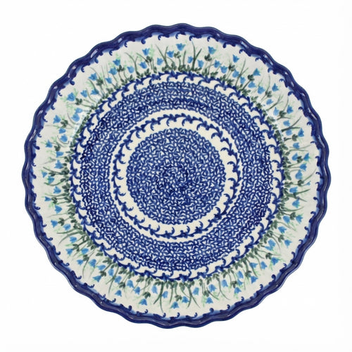 Polish Pottery Overhead Shot Misty Pie Plate