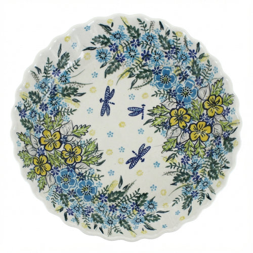 Polish Pottery Overhead Shot Alyssa Pie Plate