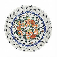 Polish Pottery Overhead Shot Trick or Treat Pie Plate