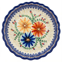 Polish Pottery Overhead Shot Autumn Burst Pie Plate
