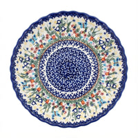 Polish Pottery Overhead Shot Garden of Eden Pie Plate