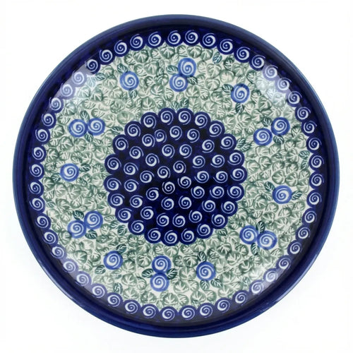 Polish Pottery Overhead Shot Seaside Swirl Small Dinner Plate