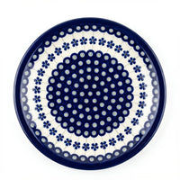 Polish Pottery Overhead Shot Flowering Peacock Small Dinner Plate