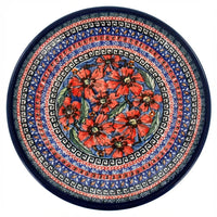 Polish Pottery Overhead Shot Jungle Flower Small Dinner Plate