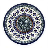 Polish Pottery Overhead Shot Mosaic Flower Small Dinner Plate