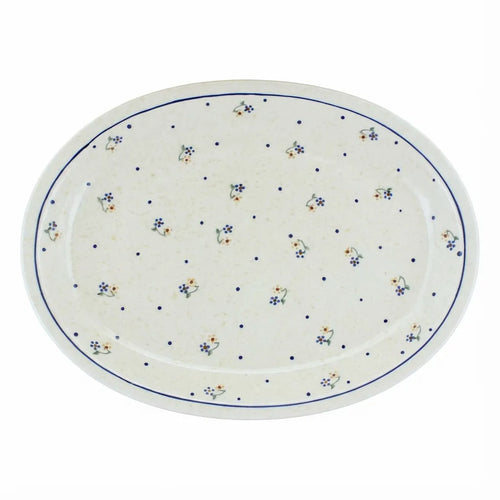 Polish Pottery Overhead Shot Country Meadow Large Serving Platter
