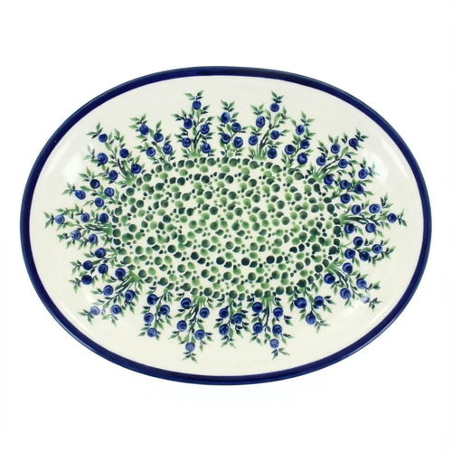 Polish Pottery Overhead Shot Porcelain Vine Large Serving Platter