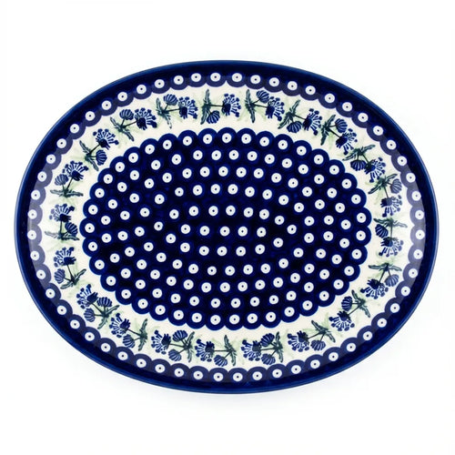 Polish Pottery Overhead Shot Sweet Annie Large Serving Platter