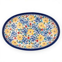 Polish Pottery Overhead Shot Butterfly Oval Platter