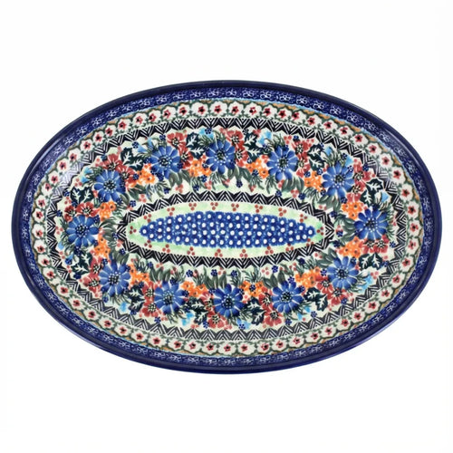 Polish Pottery Overhead Shot Ashley Oval Platter