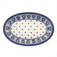 Polish Pottery Overhead Shot Spring Blossom Oval Platter
