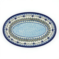 Polish Pottery Overhead Shot Winter Celebration Oval Platter