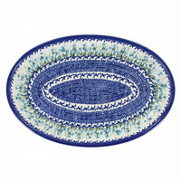 Polish Pottery Overhead Shot Misty Oval Platter