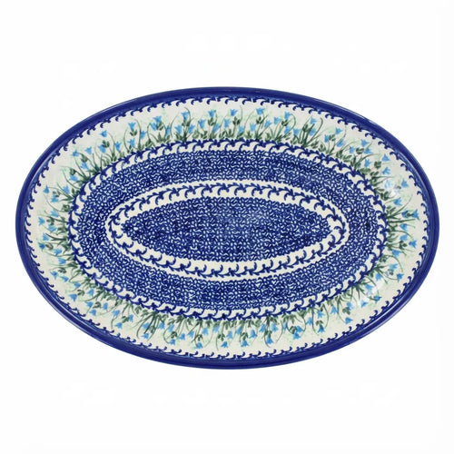 Polish Pottery Overhead Shot Misty Oval Platter