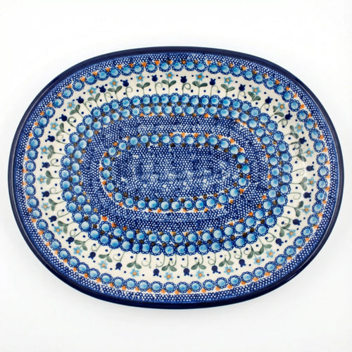Polish Pottery Overhead Shot Savannah Large Oval Platter