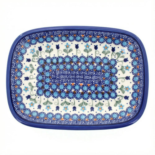 Polish Pottery Overhead Shot Savannah Small Rectangular Serving Platter