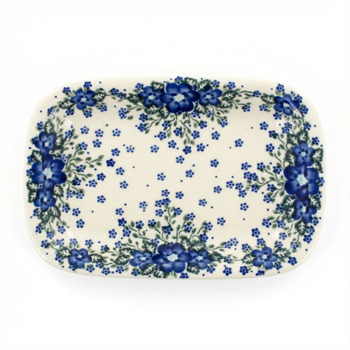 Polish Pottery Overhead Shot Melanie Small Rectangular Serving Platter