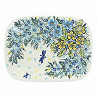 Polish Pottery Overhead Shot Alyssa Small Rectangular Serving Platter