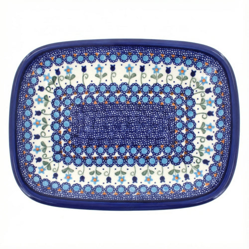 Polish Pottery Overhead Shot Savannah Medium Rectangular Serving Platter