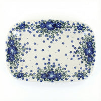 Polish Pottery Overhead Shot Melanie Medium Rectangular Serving Platter