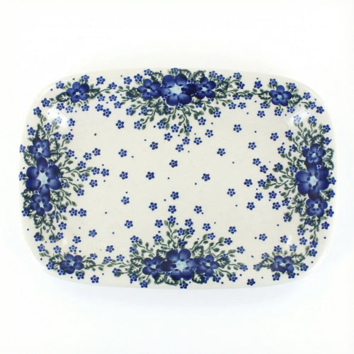 Polish Pottery Overhead Shot Melanie Medium Rectangular Serving Platter