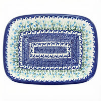 Polish Pottery Overhead Shot Misty Medium Rectangular Serving Platter