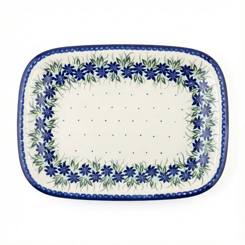 Polish Pottery Overhead Shot Sierra Large Rectangular Serving Platter