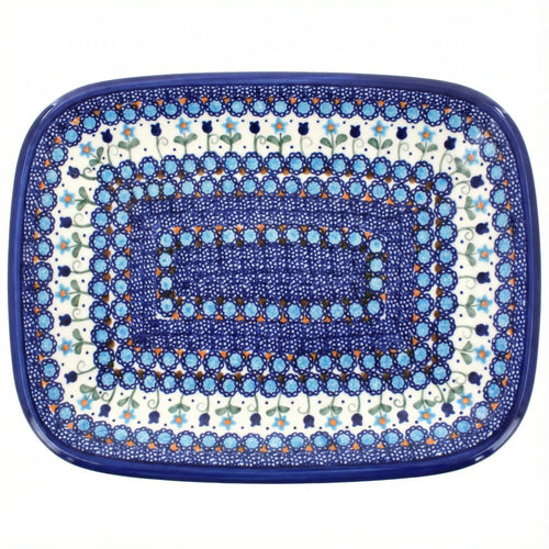 Polish Pottery Overhead Shot Savannah Large Rectangular Serving Platter