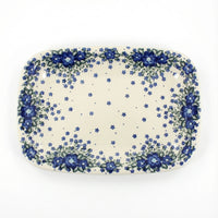 Polish Pottery Overhead Shot Melanie Large Rectangular Serving Platter