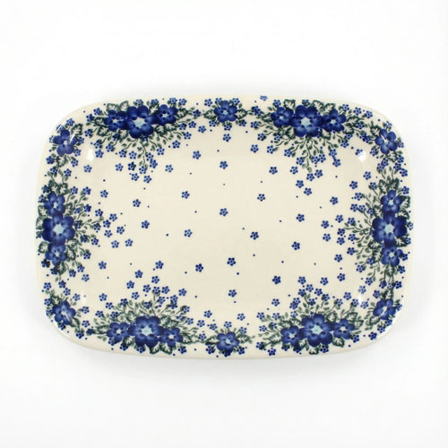 Polish Pottery Overhead Shot Melanie Large Rectangular Serving Platter
