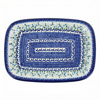 Polish Pottery Overhead Shot Misty Large Rectangular Serving Platter