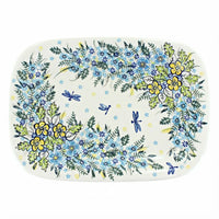 Polish Pottery Overhead Shot Alyssa Large Rectangular Serving Platter