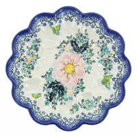 Polish Pottery Overhead Shot Apple Blossom Egg Plate