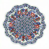 Polish Pottery Overhead Shot Garden Butterfly Egg Plate